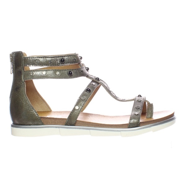Miz Mooz Kilroy sandal sage metallic Sz 39 Women’s Leather Sandal - Picture 4 of 8